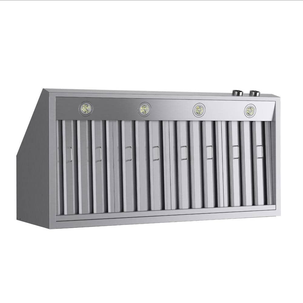 48-Inch Stainless Steel Under Cabinet Range Hood with LED Lights