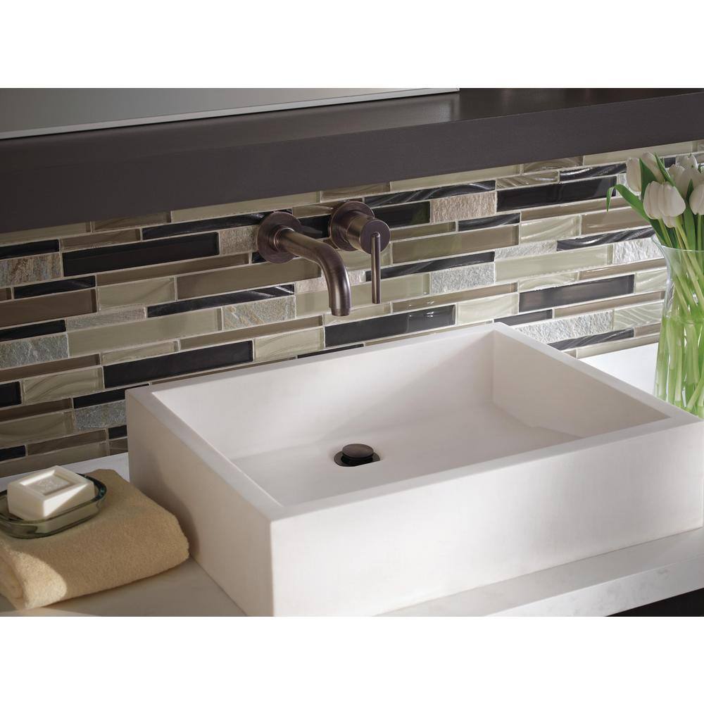 Sleek Venetian Bronze Wall Mounted Modern Bathroom Faucet