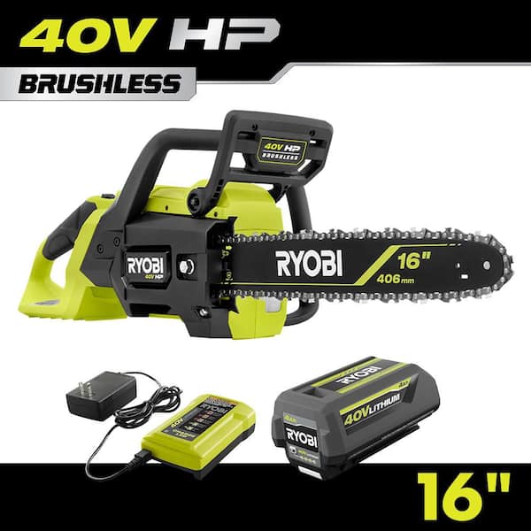 40V HP Brushless 16 in. Battery Chainsaw with 4.0 Ah Battery and Charger