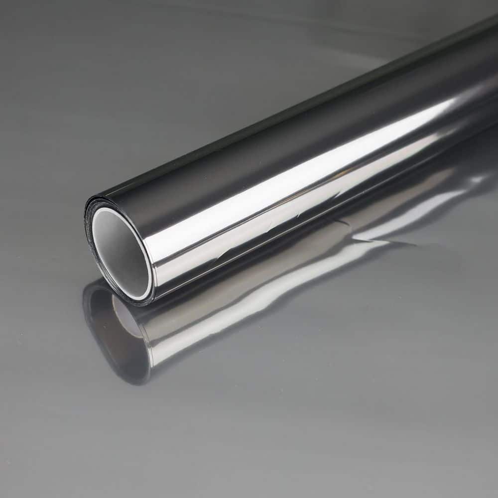 35.43 in. W x 196.85 in. L Grey Silver Privacy Mirrored Window Film, Static Cling, Sun/UV Block for Home/Office price history on PriceWatchPro