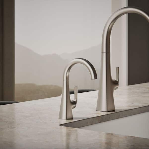 KOHLER Graze Single Handle Beverage Faucet in Vibrant Stainless