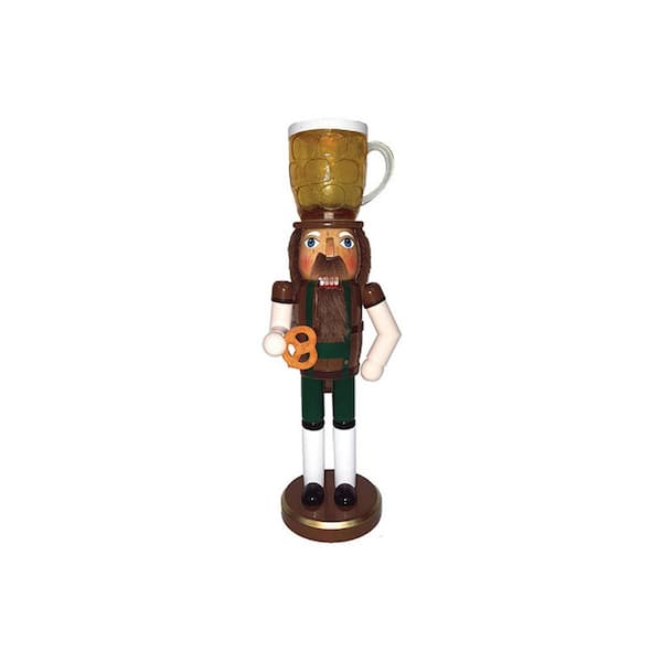 Santa's Workshop 14 in. Beer and Pretzel Nutcracker