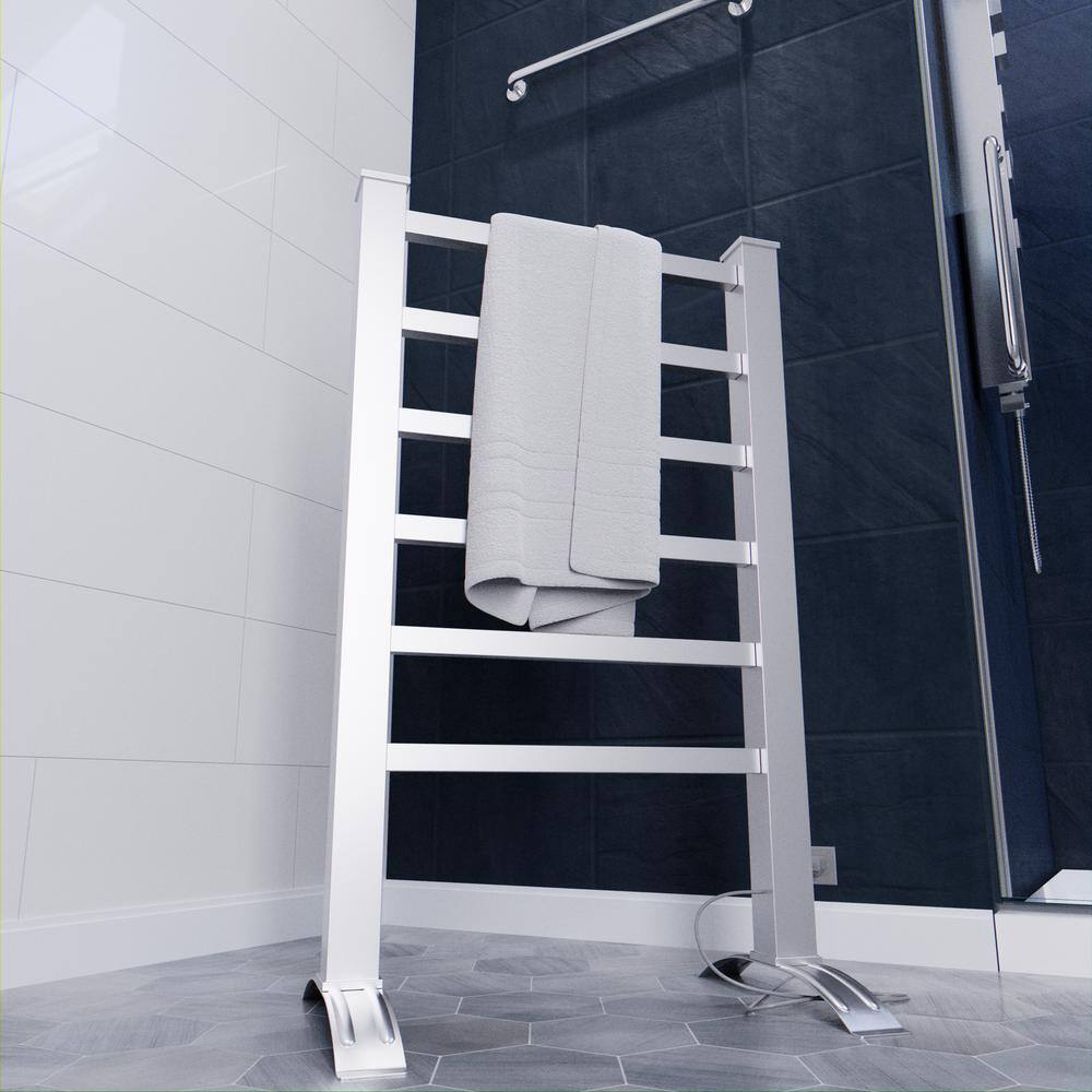 Naples Aluminum Floor-Standing 6-Bar Towel Warmer