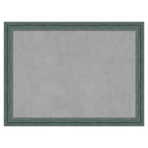Upcycled Teal Grey 31 in. x 23 in. Magnetic Board, Memo Board
