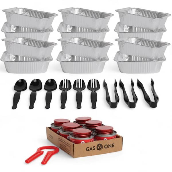 2.5 qt. Half Size Pans Refill Kit Disposable Aluminum Chafing Dishes Buffet (Set of 6)