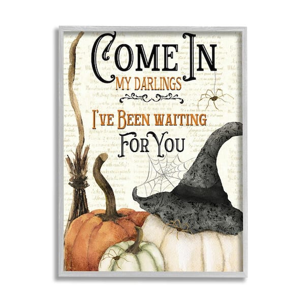 Stupell Industries Come In Spooky Halloween by Deane Beesley 1-Piece Framed Graphic Print Typography Poster Art Print 30 in. x 24 in.