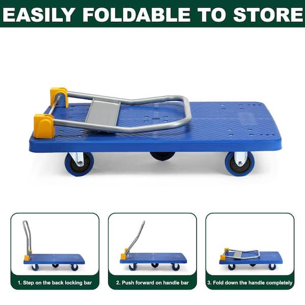 maocao hoom 1320 lbs. Capacity Platform Truck Foldable Push Hand