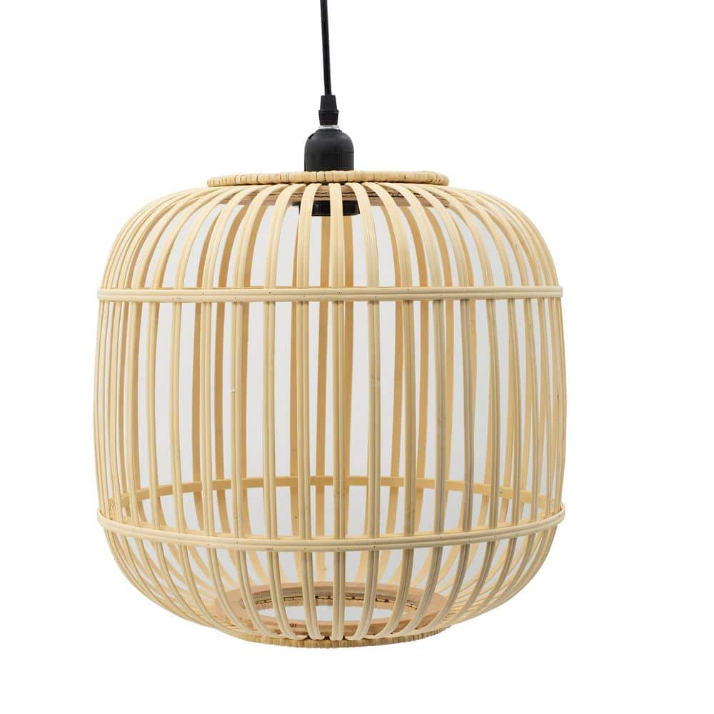 Magic Home 1-Light Yellow Bamboo Cage Pendant AB-48710 - The Home Depot