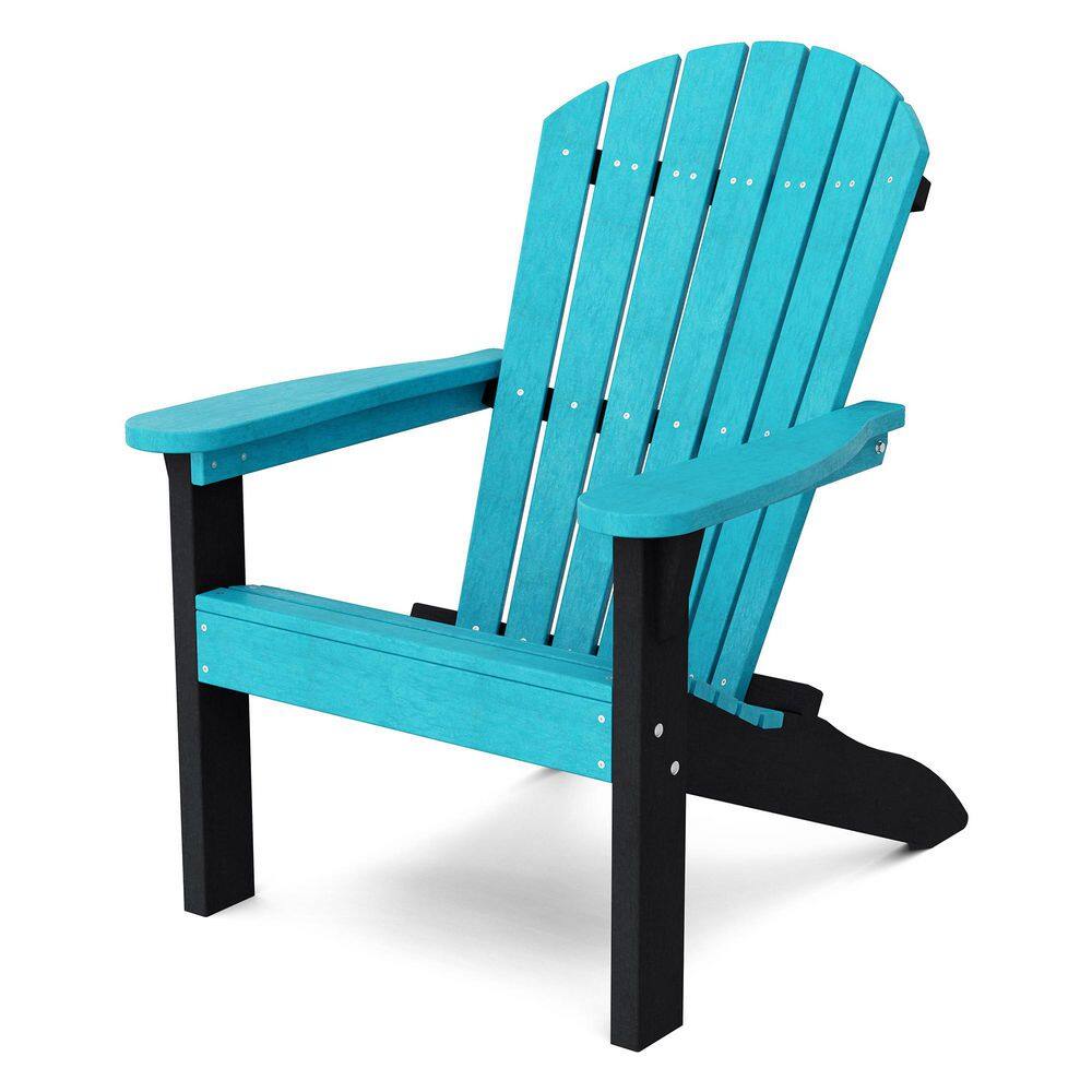 Heritage Aruba Blue and Black HDPE Plastic Outdoor Sunset Adirondack Chair price history on PriceWatchPro