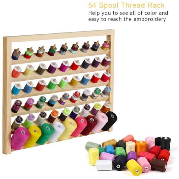 32 Spools Sewing Thread Rack, Wall Mount Hanger Seperator Divider