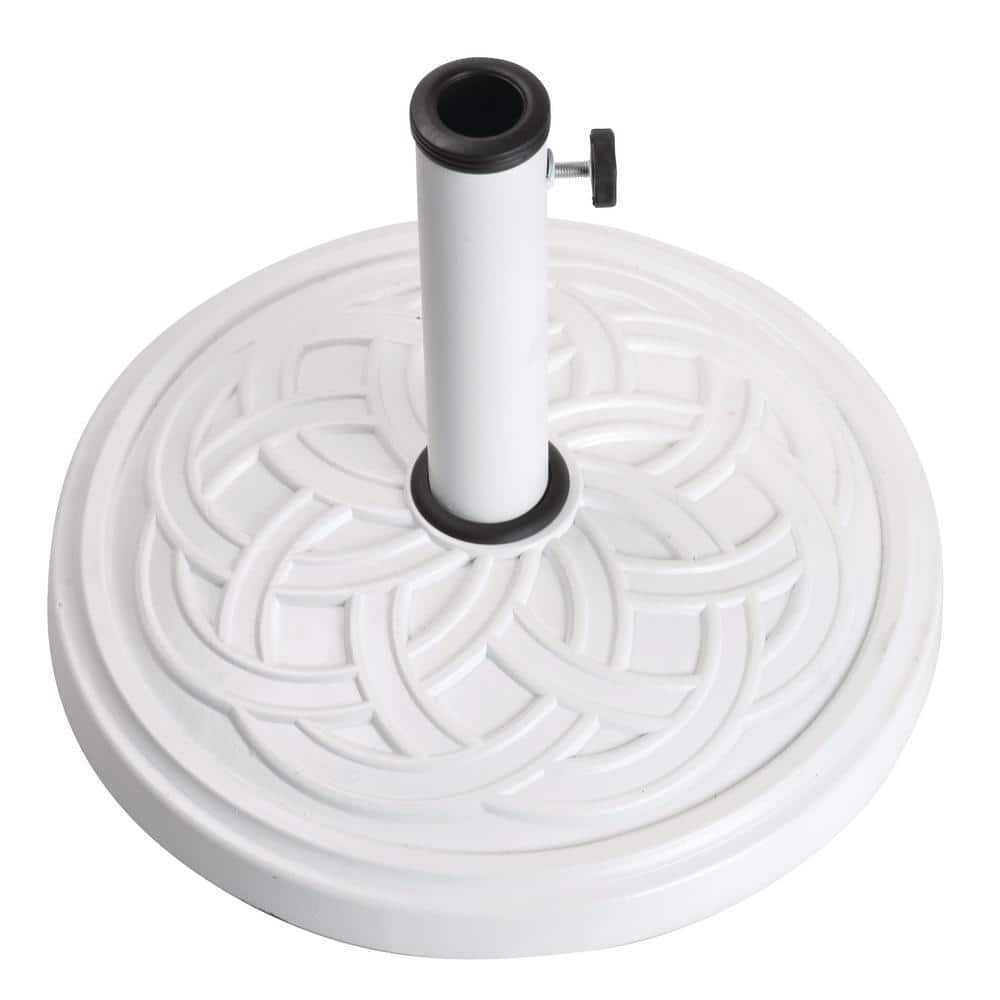 SHADEFACTORY 12 kg Gaelen Umbrella Base in White 60478A The Home Depot