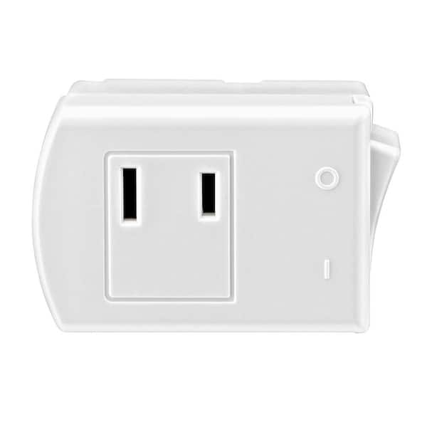 13 Amp Plug-In Switch Tap with On/Off Switch, White 1469-W