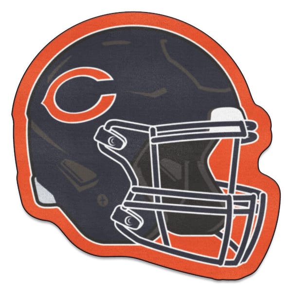 FANMATS Chicago Bears Navy 3 ft. x 2 ft. Mascot Helmet Area Rug