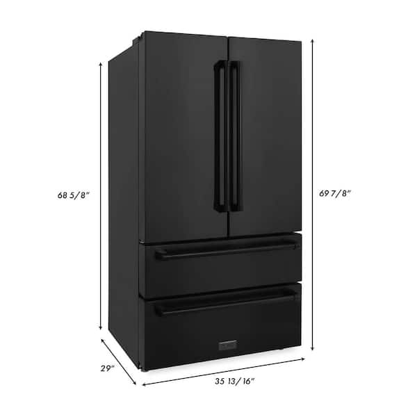 Combo Refrigerator & Ice Maker - Black Cabinet with White Door