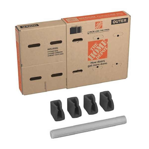 25 in. L x 4 in. W x 26 in. D Heavy Duty Medium Adjustable TV Box and Picture Moving Box (42-Pack)