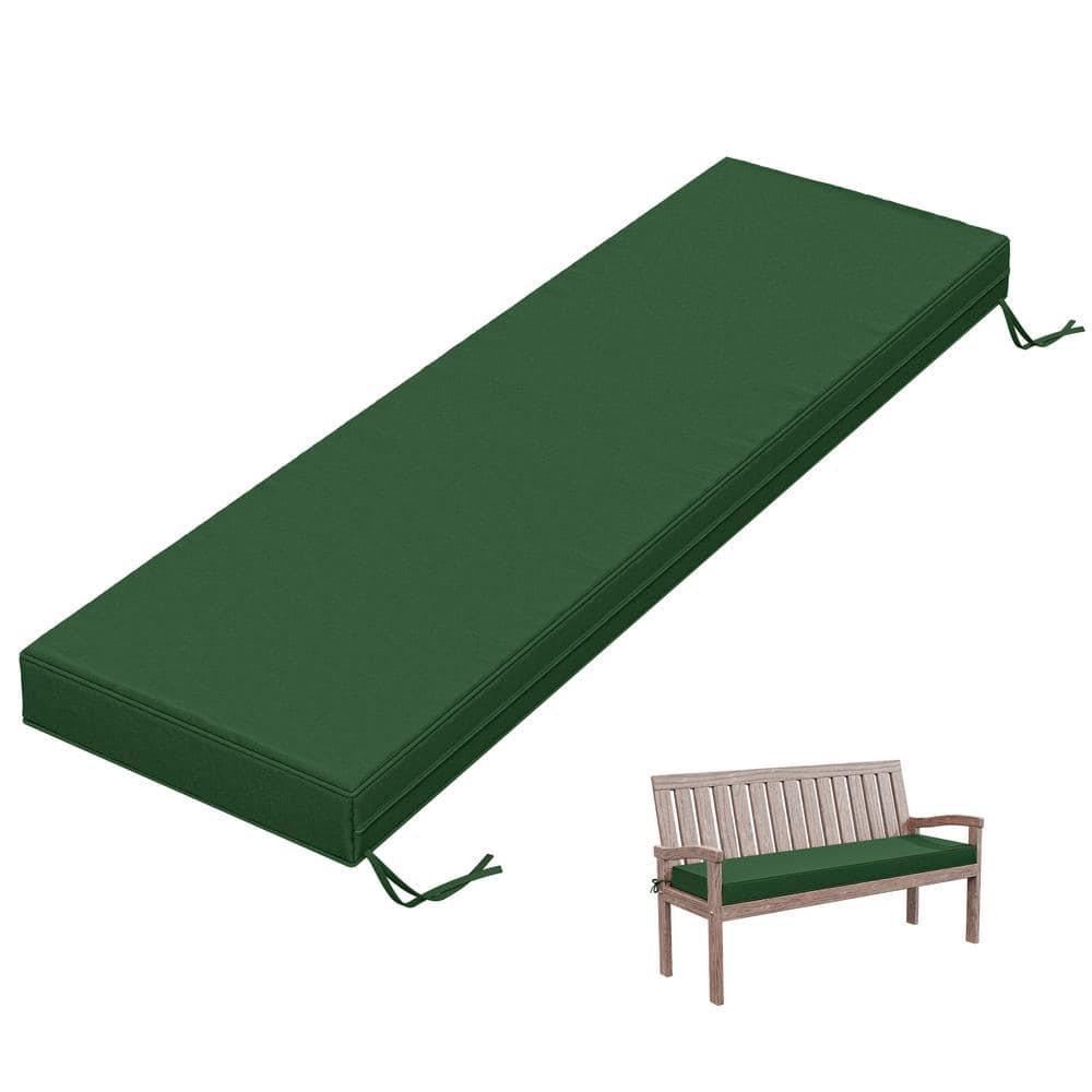 48 in. x 18 in. x 3.5 in. Rectangular Outdoor Porch Swing Bench Cushion Green price history on PriceWatchPro
