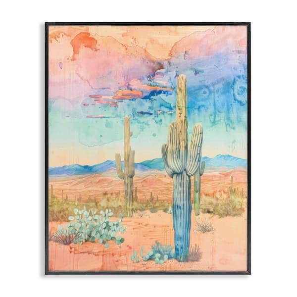 Pastel Desert Sky by LSR Design Studio Black Framed Nature Giclee Art Print 14 in. x 11 in.