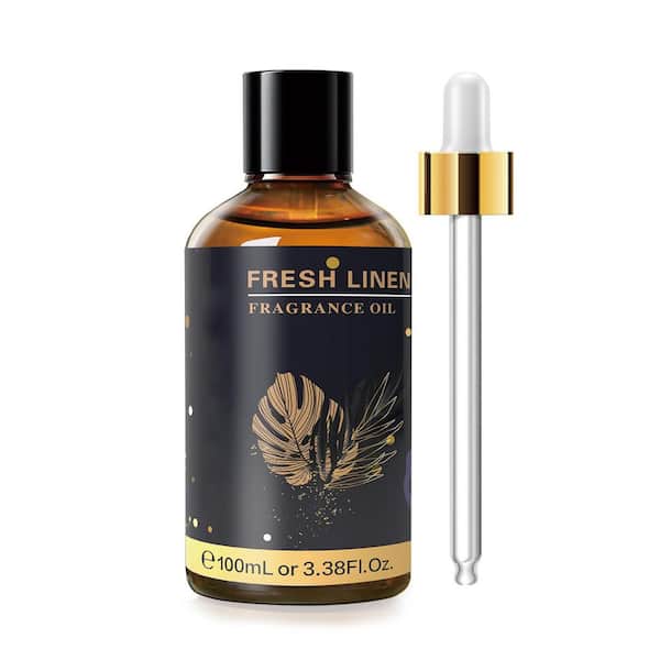 Fresh Linen Essential Oil 1-Pack with Glass Dropper Long Lasting Scented Oils for Home and Diffusers Soap Candle Making