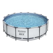 Pro MAX 15 ft. x 15 ft. Round 48 in. Deep Metal Frame Above Ground Swimming Pool with Pump & Cover