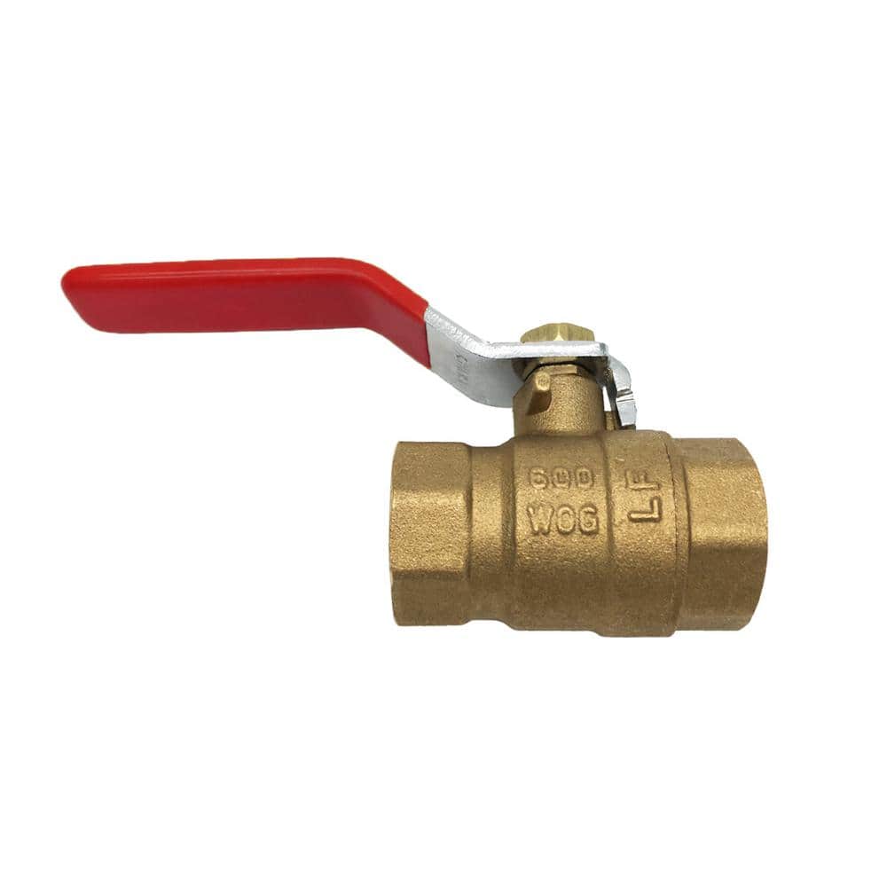 3/4" Full Port Brass Ball Valve 600 WOG Female NPT Ends with Waste cUPC NSF 