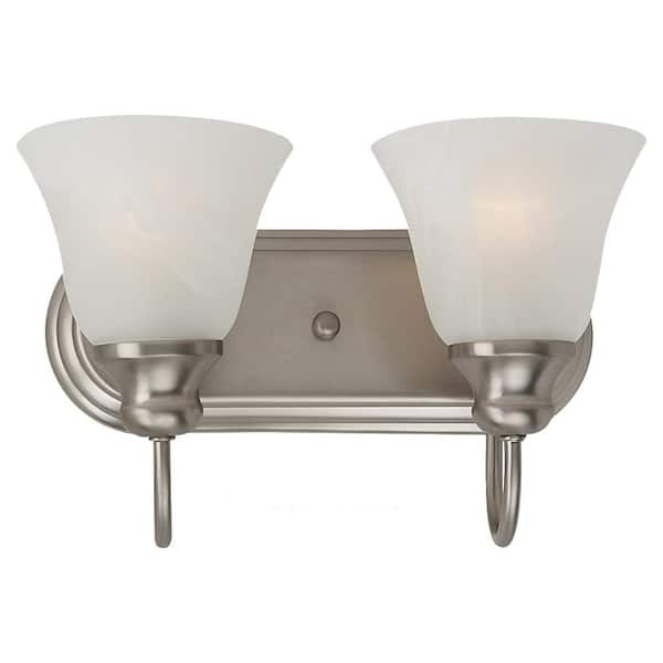 Generation Lighting Windgate 2-Light Brushed Nickel Vanity Fixture