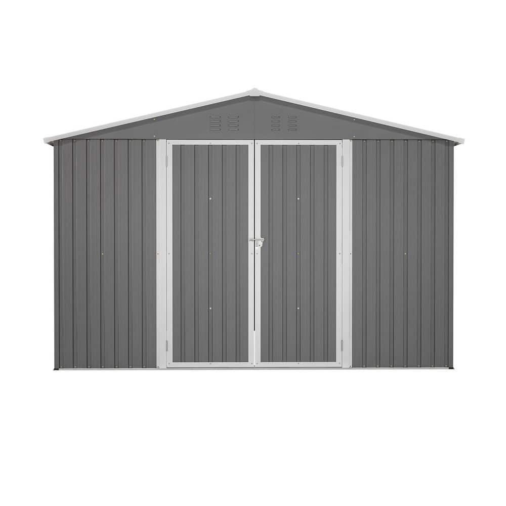 10 ft. W x 10 ft. D Metal with Lockable Double Doors and Vents 100.6 sq. ft. Galvanized Steel Tool Shed price history on PriceWatchPro
