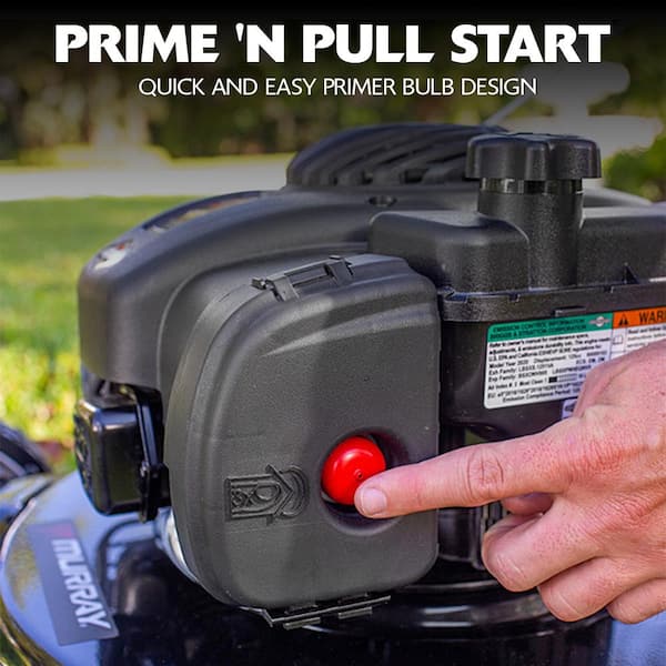 Murray 20 in. 125 cc Briggs & Stratton Walk Behind Gas Push Lawn Mower with 4 Wheel Height Adjustment and Prime 'N Pull Start