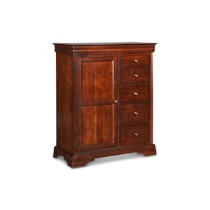 New Classic Furniture Versailles Bordeaux 5-drawer 44 in. Door Chest