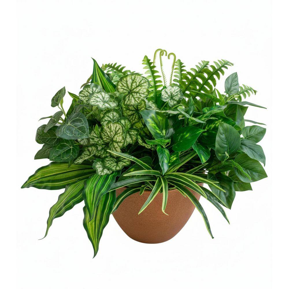 Green Color Family Outdoor Artificial Plant UV Resistant Plastic Leaves with Stems for Patio Garden Decor price history on PriceWatchPro