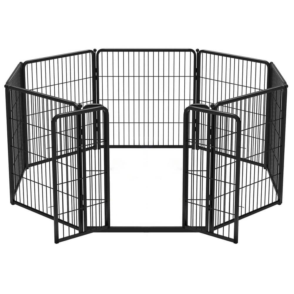 Homeplus Dog Playpen Indoor Use Stress-Free Safe Play Heavy Duty 32 Inch 8 Panels for Puppies Small Medium Dogs Black price history on PriceWatchPro