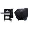 Masterbuilt Gravity 800 Digital Charcoal Grill, Griddle and Smoker Combo in Black Plus Cover Bundle MB20043622