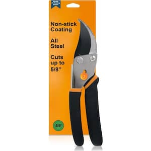 5/8 in. Hand Pruner Plant Clippers, Gardening Tools: Bypass Pruning Shears, Sharp Precision-Ground Steel Blade