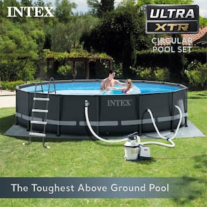 16 ft. x 48 in. Ultra XTR Round Frame Above Ground Swimming Pool Set with Pump