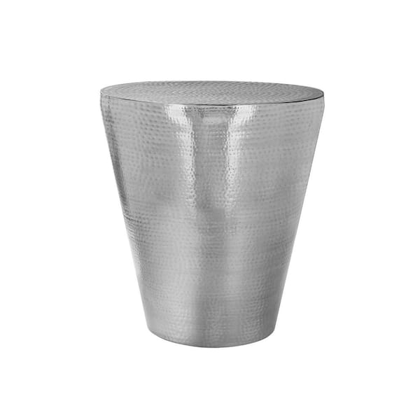 Unbranded 20 in. Chrome Round Metal End Table