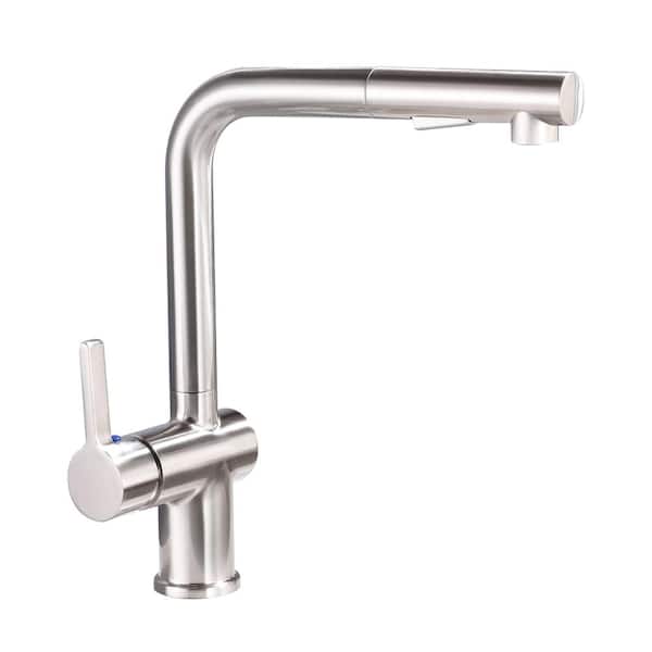 Reviews for Maincraft Single Handle Pull Down Sprayer Kitchen Faucet in