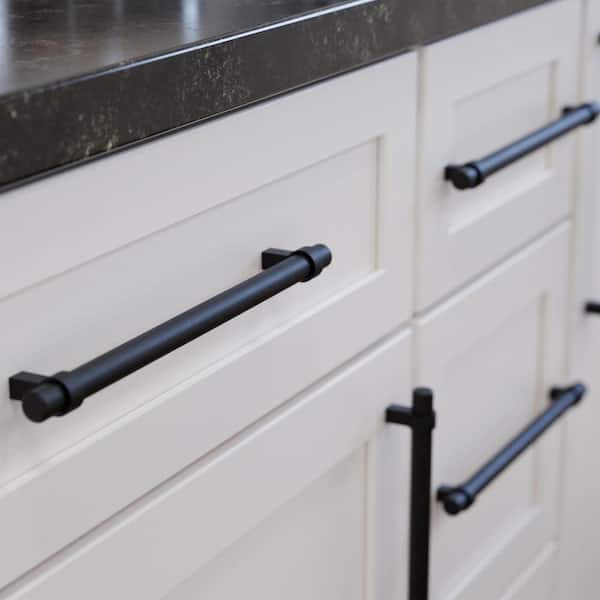 30-Pack Simple Wrapped Bar 8-13/16 in. (224 mm) Classic Matte Black Cabinet Drawer Pulls