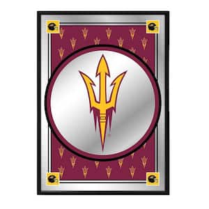 19 in. X 28 in. Arizona State Sun Devils Team Spirit, Logo Framed Mirrored Decorative Sign