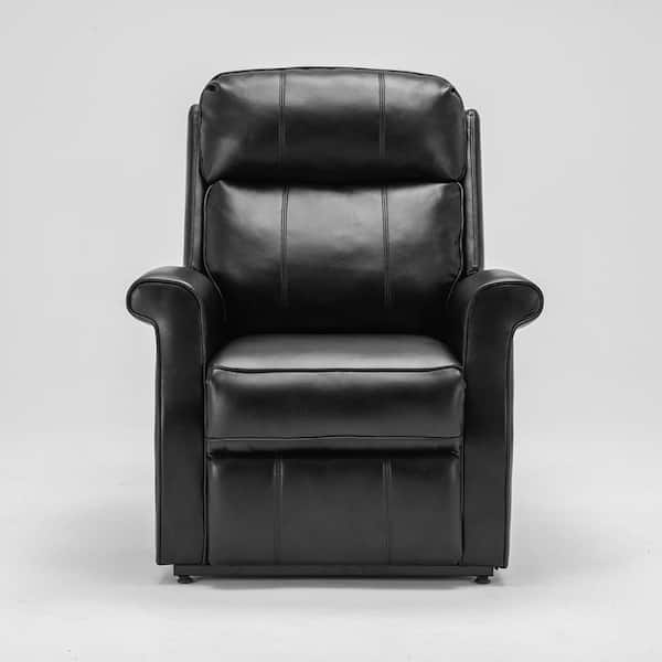 Unbranded Lehman Black Semi Leather Traditional Lift Chair