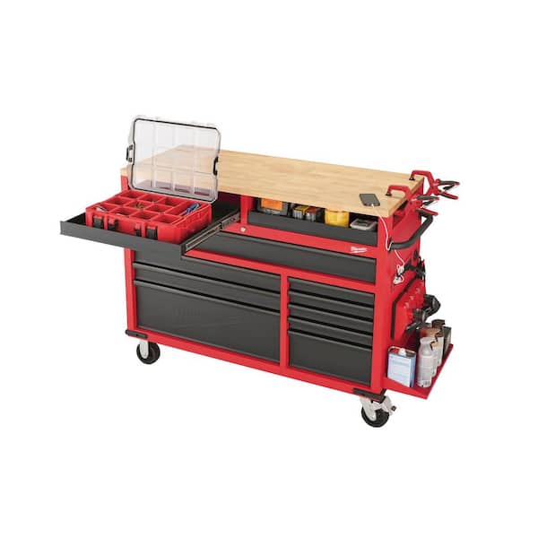 Milwaukee - 52 in. 11-Drawer Mobile Work Center