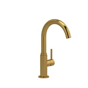Azure Single Handle Standard Kitchen Faucet in Brushed Gold