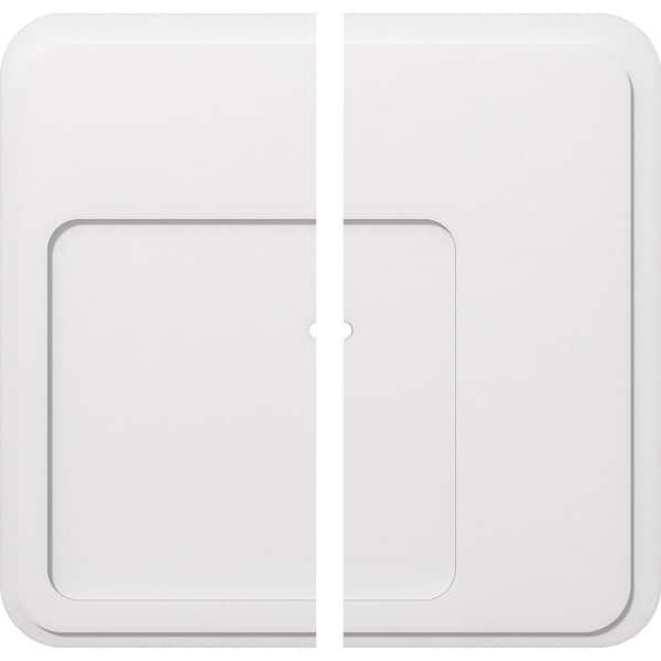 Ekena Millwork 1 in. P X 13-1/4 in. C X 38 in. OD X 1 in. ID Lucan Architectural Grade PVC Contemporary Ceiling Medallion, Two Piece