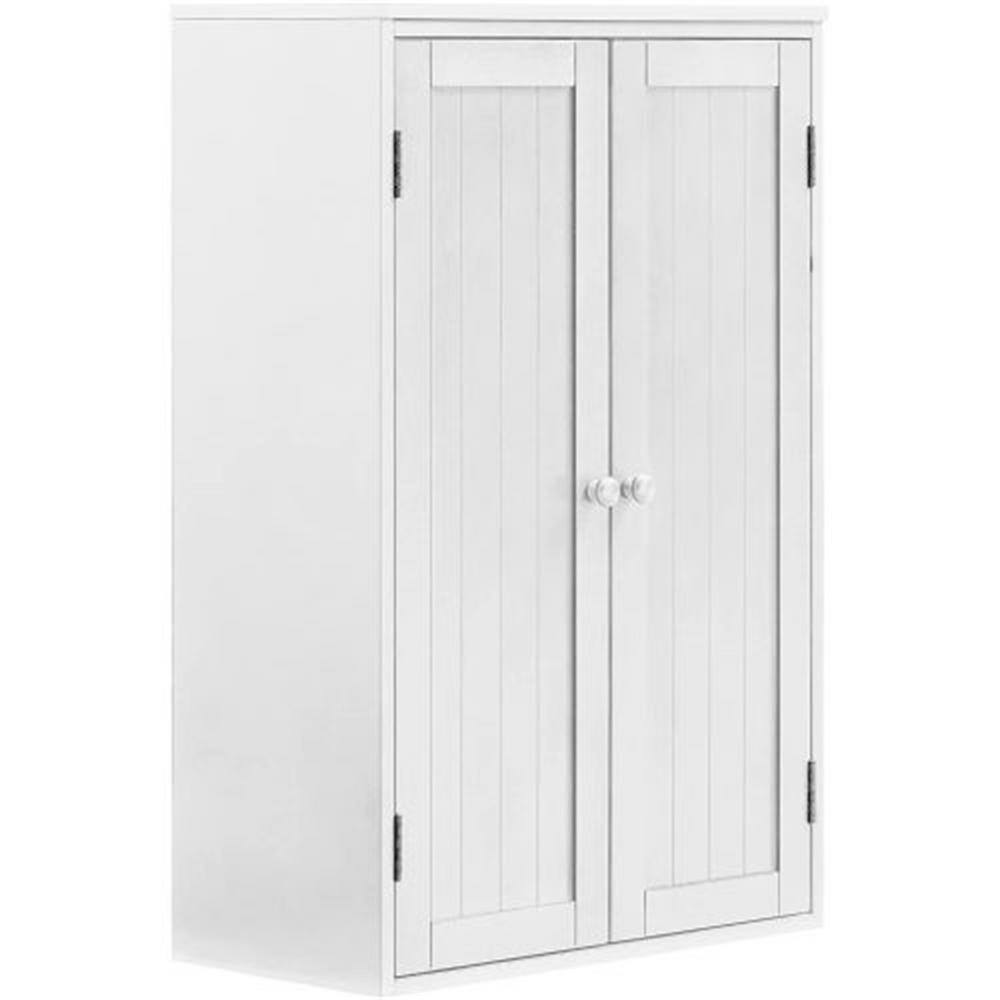 36 in. W x 23 in. D x 12 in. H White Bathroom Storage Wall