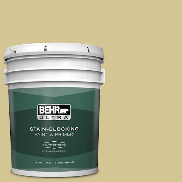 BEHR ULTRA 5 gal. #M310-4 Almondine Extra Durable Semi-Gloss Enamel Interior Paint & Primer