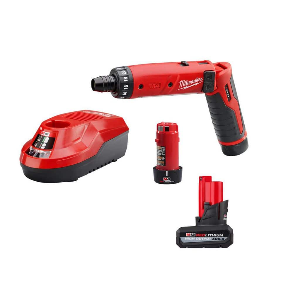 M4 4V Lithium-Ion Cordless 1/4 in. Hex Screwdriver 3-Battery Kit price history on PriceWatchPro