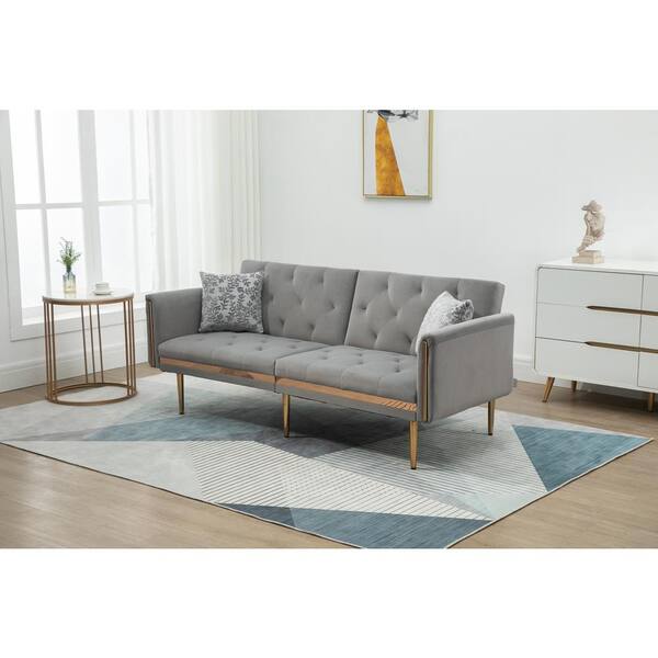 Click Clack Lounger Sofa Bed in Grey By Home Elegance 