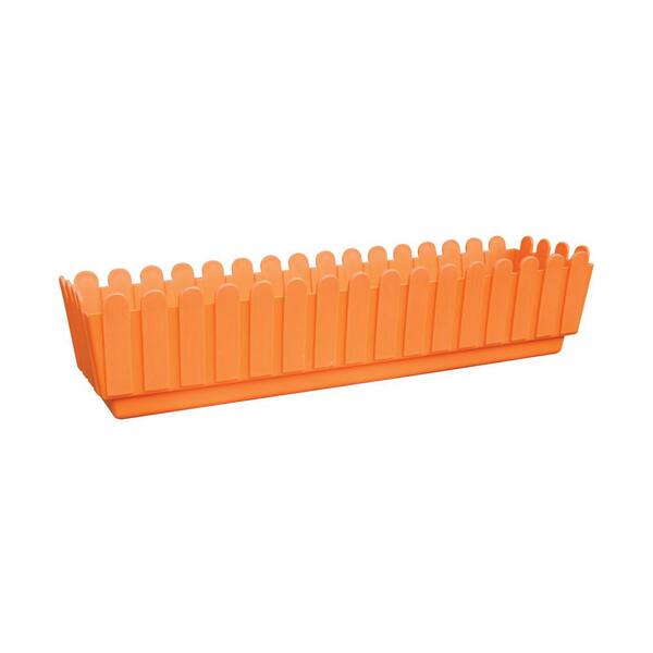 Fence 27 in. x 6 in. Orange Plastic Planter Quantity Box (137-Pieces)
