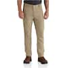 Carhartt Men's 38 in. x 34 in. Dark Khaki Cotton/Polyester Rugged Flex  Rigby Straight Fit Pant 102821-253 - The Home Depot