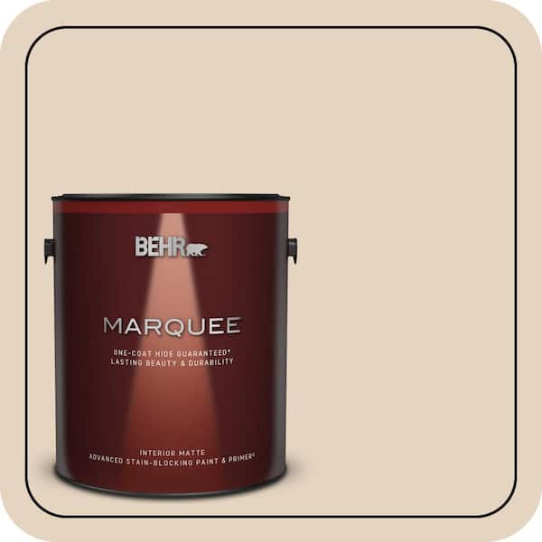BEHR MARQUEE 1 gal. #QE-10 Stone Wash Matte Interior Paint & Primer