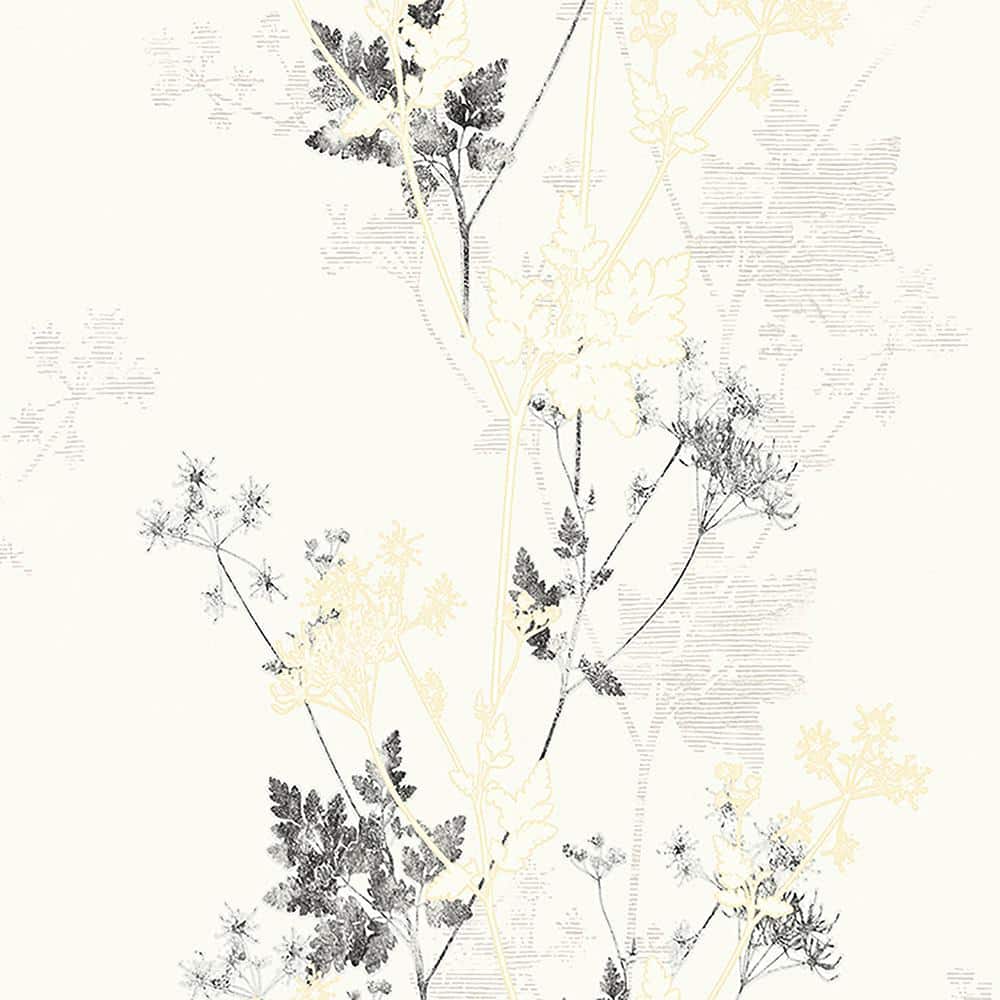 Tara Ivory Sprig Vinyl Strippable Wallpaper (Covers 57.8 sq. ft.)