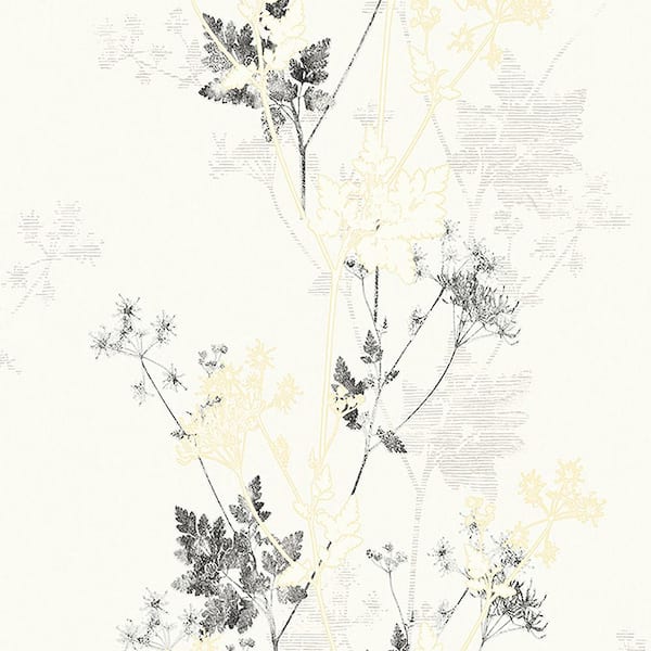 Tara Ivory Sprig Vinyl Strippable Wallpaper (Covers 57.8 sq. ft.)